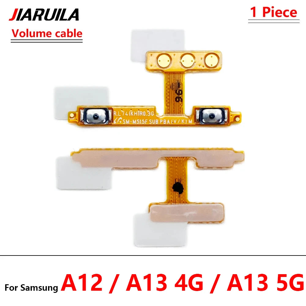 10Pcs, Power on off Volume Key Button Flex Cable For Samsung A02S A22 A32 A52 A72 A03s A03 Core A04 A04s A13 A33 A53 A73 5G 4G Samsung phone repair parts