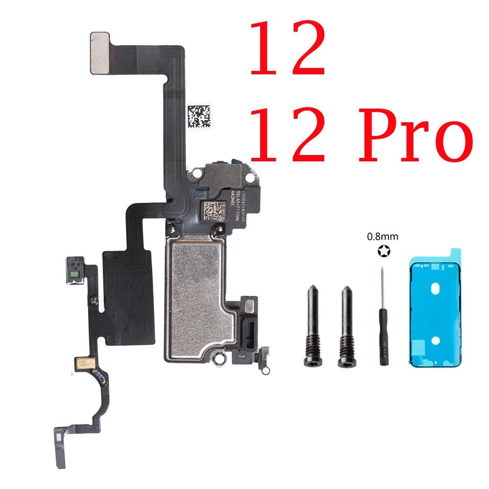 1set Top Front Earpiece Flex Cable For iPhone 11 12 Pro Max X XS XR Sensor Proximity Small Earphone Ear Speaker Headset Parts iPhone phone repair parts