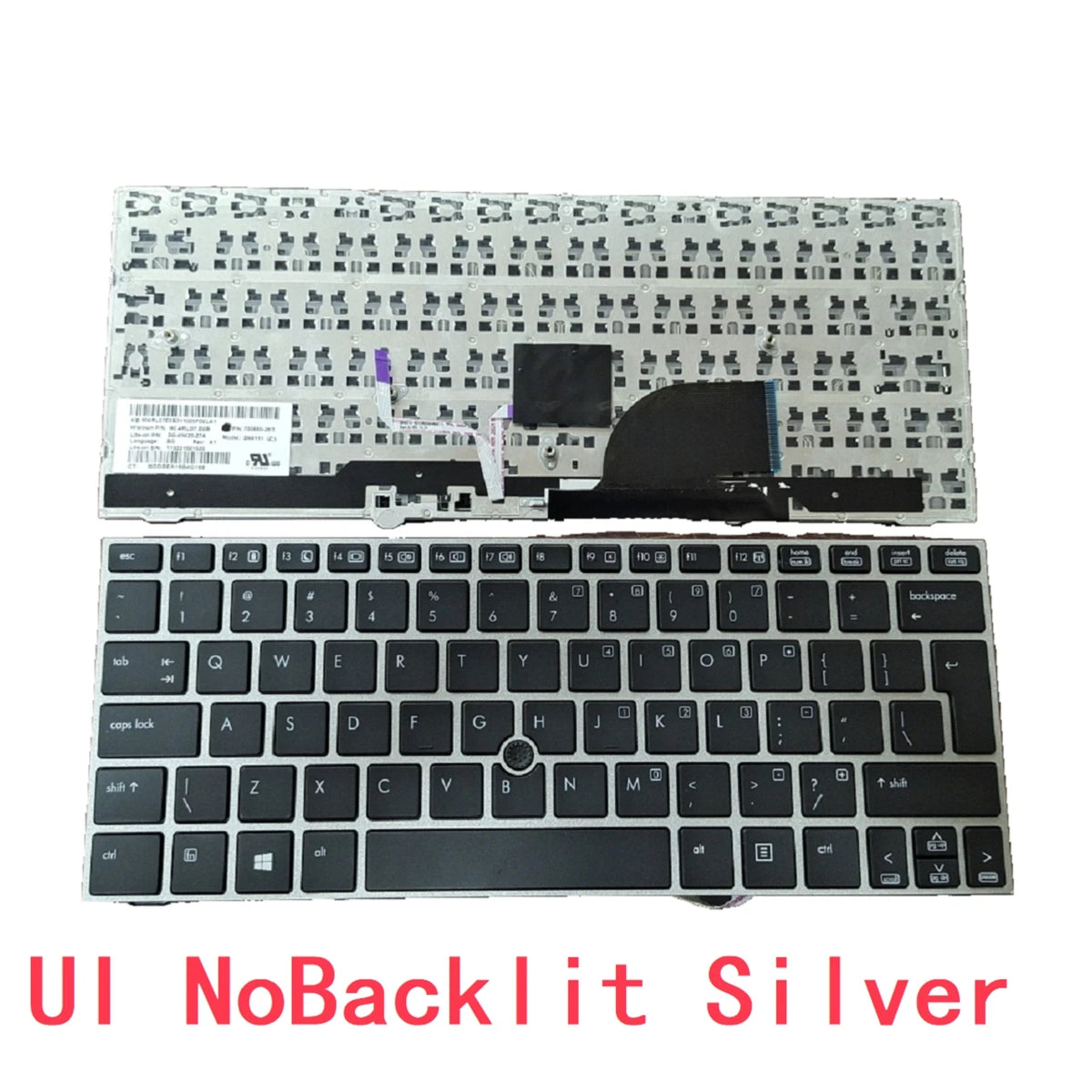 New US UI Russian Spanish Latin Brazil Portuguese Laptop Backlit Keyboard For HP EliteBook 2170p 2170 Notebook PC Replacement  HP laptop repair parts