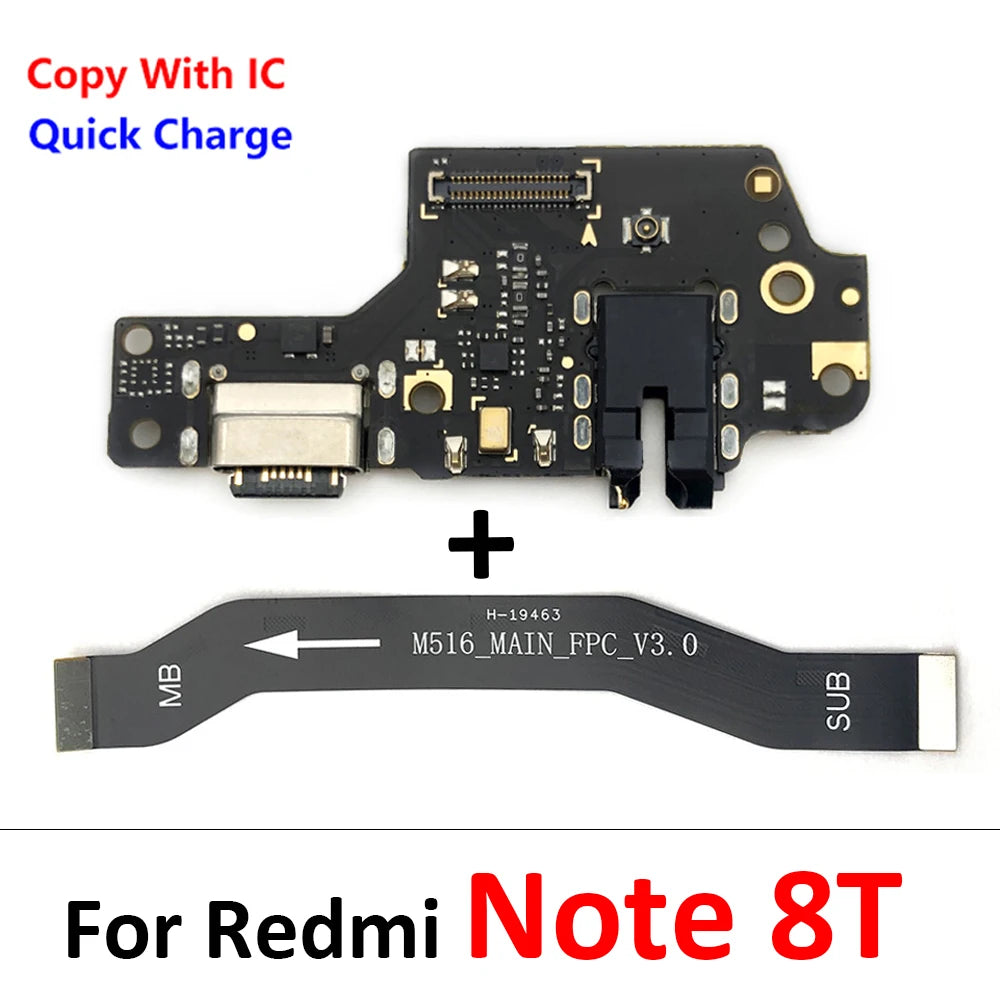 For Xiaomi Redmi Note 7 8 8T 9 9s 10 10s 11 12 Pro Plus 4G 5G USB Charger Charging Dock Port Connector Main Mainboard Flex Cable  Xiaomi  Xiao mi phone repair parts