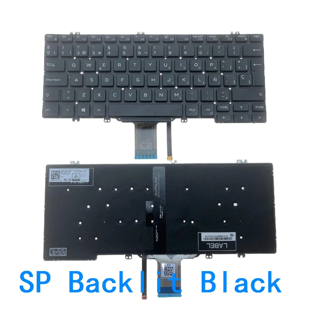 New US Spanish Latin UK Brazil Portuguese Laptop Backlit Keyboard For Dell Latitude 7300 E7300 5300 2 in 1 0483X1Dell laptop repair parts
