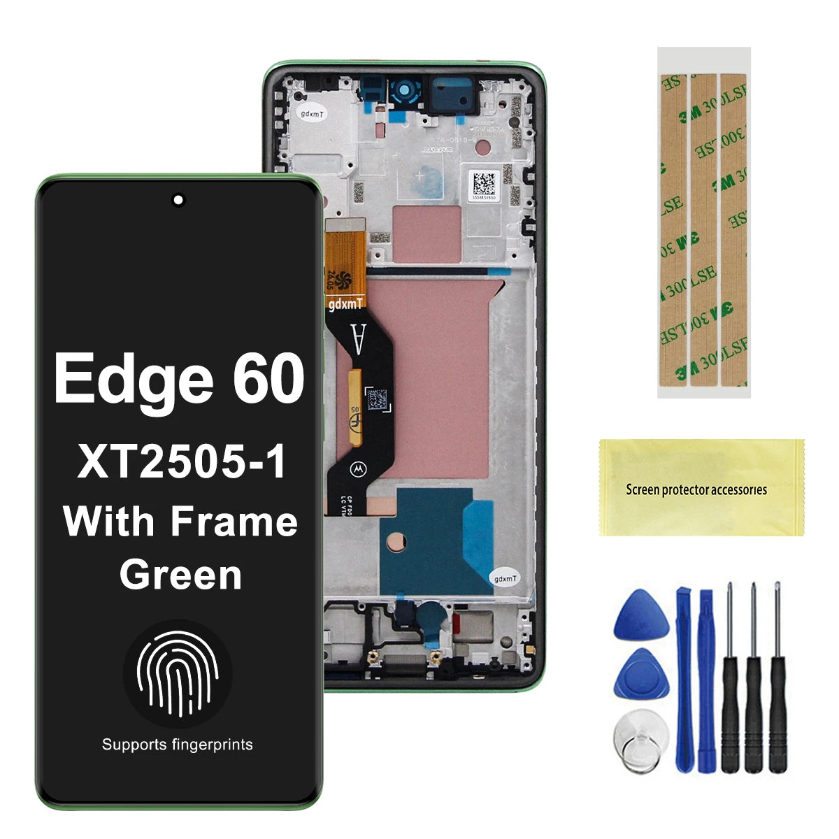 Amoled For Motorola Edge 60 LCD Display Touch Panel Digitizer Assembly Replacement LCD With Frame XT2505-1, XT2505-4 LCD Screen Motorola phone repair parts