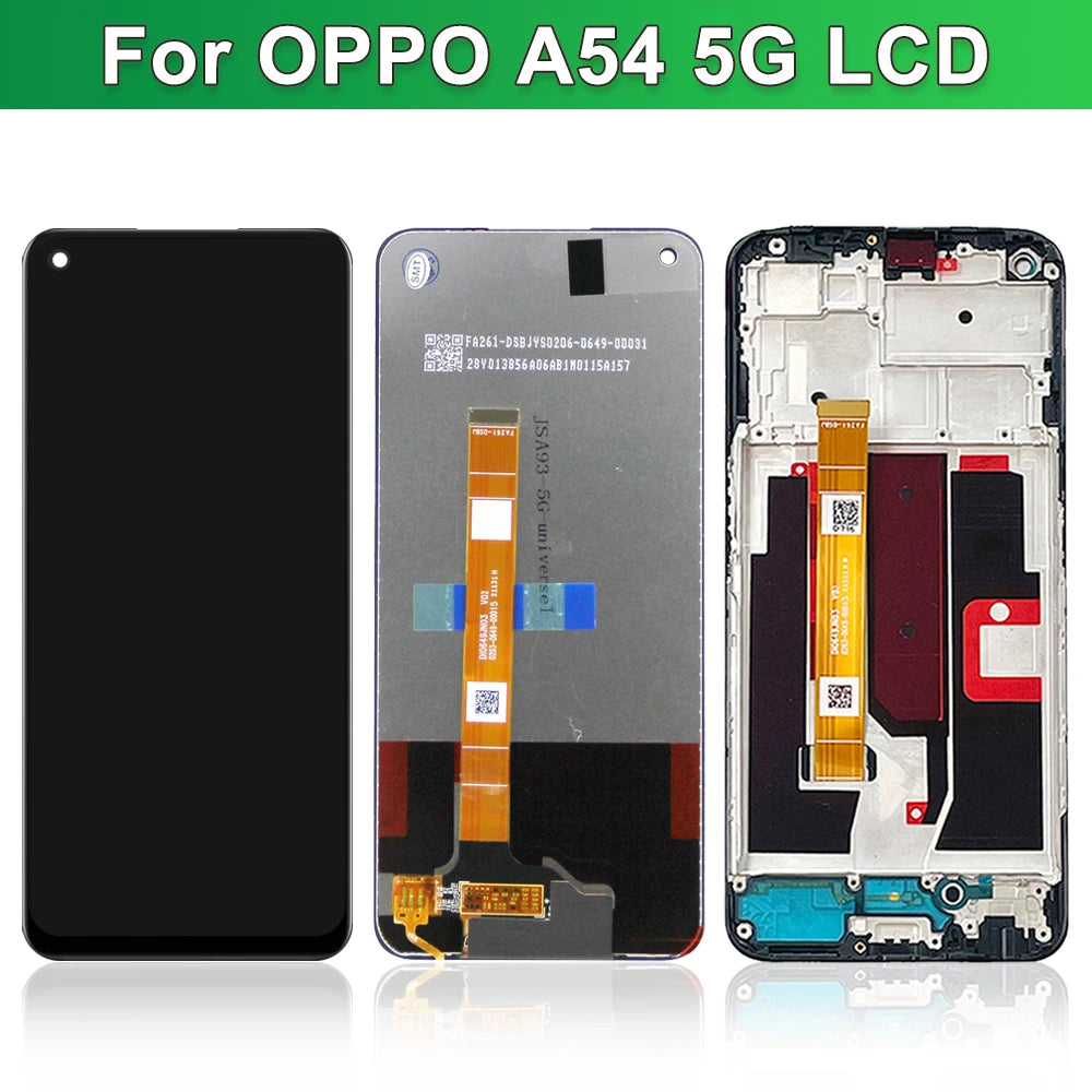 Screen Assembly for Oppo A54 5G CPH2195 OPG02 Lcd Display Digital Touch Screen with Frame for Oppo A54 5G Screen Replacement OPPO phone repair parts