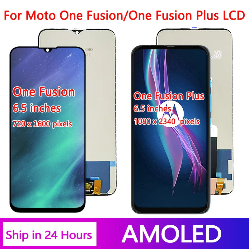 New For Motorola One Fusion XT2073-2 LCD Touch Screen Digitizer Assembly For Moto One Fusion+ OneFusion Plus PAKF0002IN Display Motorola phone repair parts