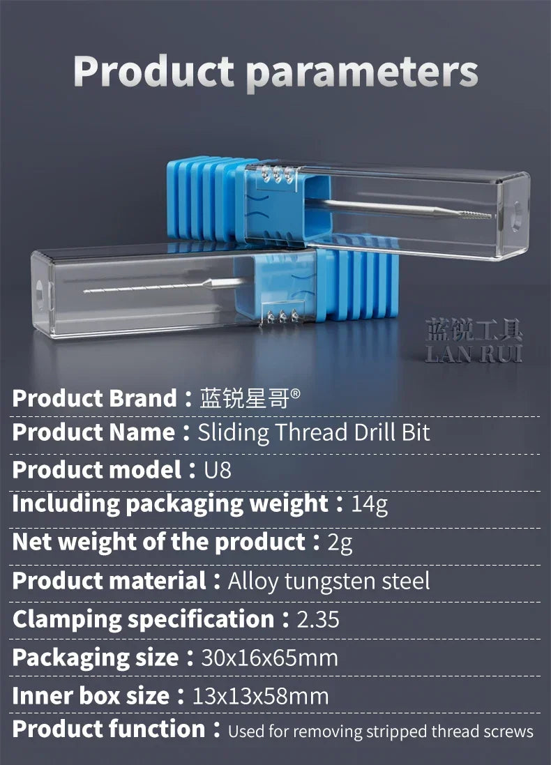 Lanrui Alloy Piercing And Sliding Drill Bit Used for Mobile Phones ipad Removing Stripped Thread Screws Quickly tools kit set Professional Repair Tools