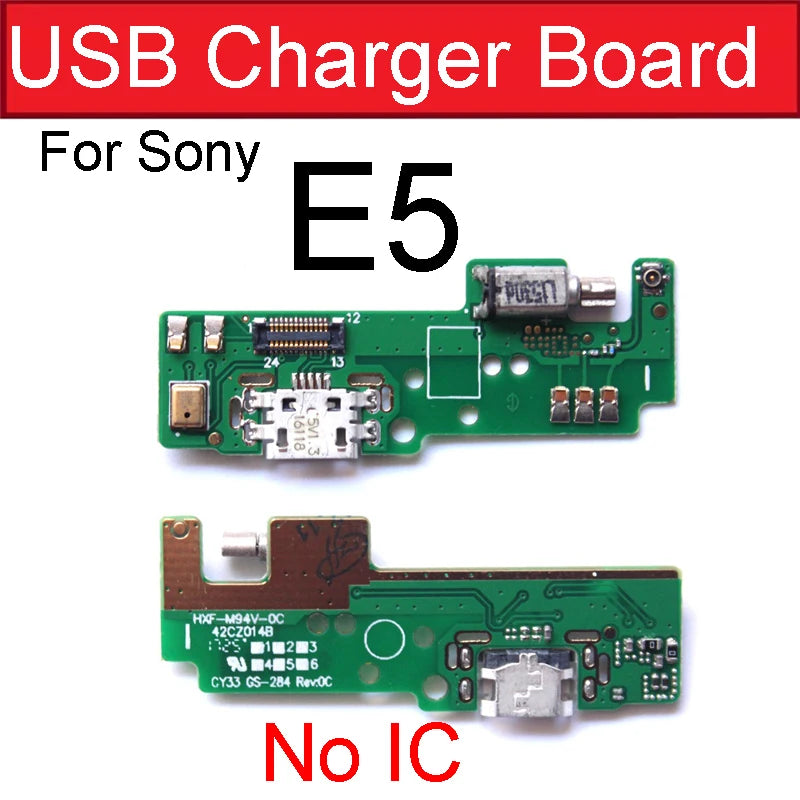 USB Charger Jack Board For Sony Xperia E5 F3311 F3313 Charging Port Vibrator Motor Microphone Flex Cable Board Repair Parts Sony phone repair parts