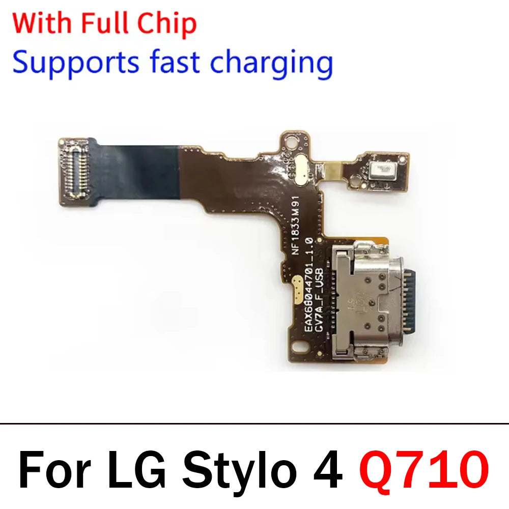 10Pcs/Lot, Charger Board PCB Flex For LG Stylo 4 5 6 Q710 Q720 Q730 USB Port Connector Dock Charging Flex Cable LG phone repair parts
