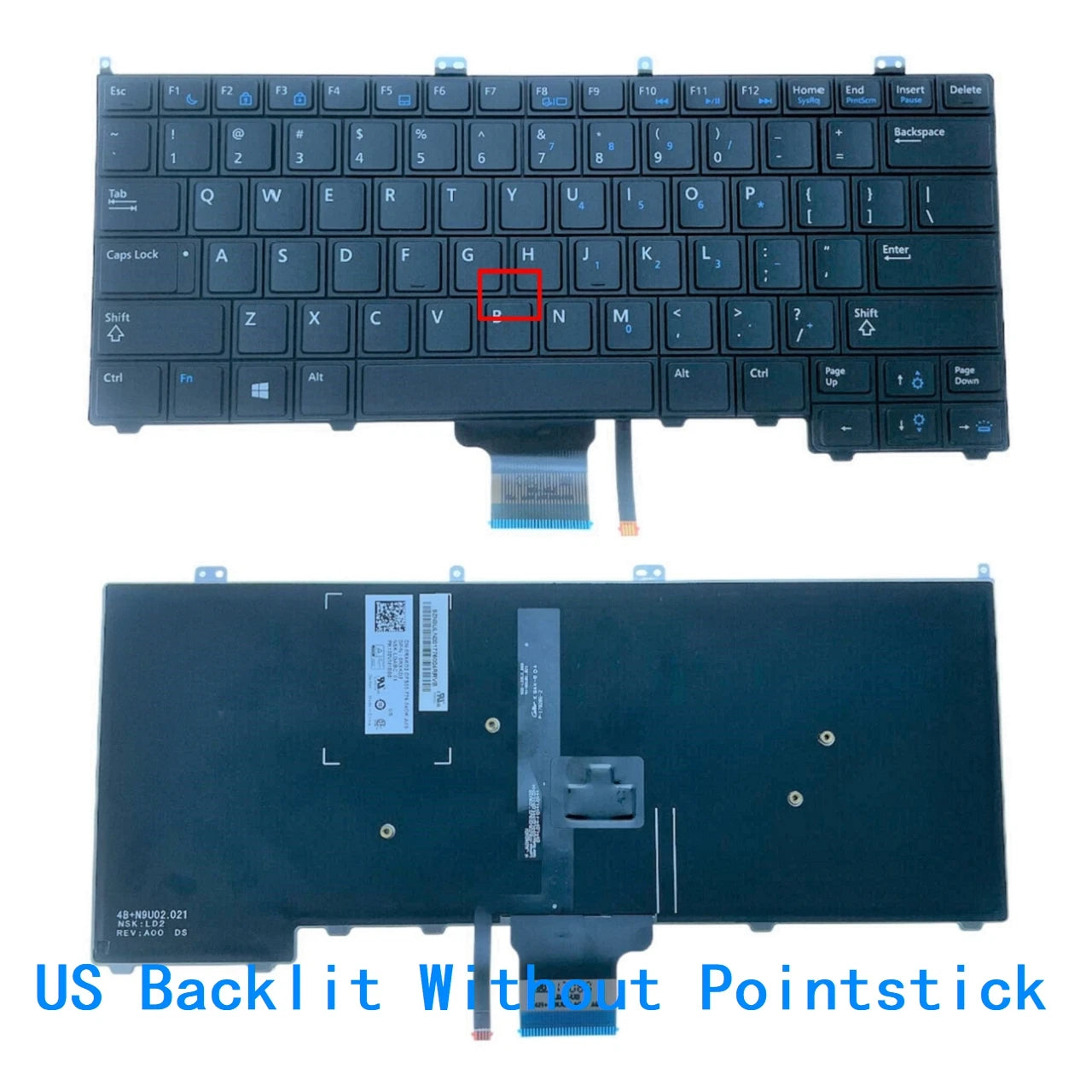 New US Spanish Language  Backlit Keyboard For Dell Latitude 12-7000 14-7000 series E7420 E7240 E7440 E7420D 08PP00Dell laptop repair parts