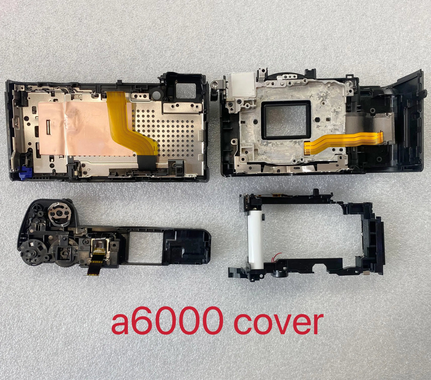 New Original Camera Shell for Sony A6000 a6000 Top Back And Front Cover Frame With LCD And Flex Cable Digital Camera repair parts