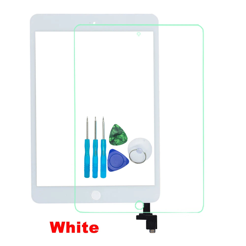 Touch Screen Digitizer + IC Chip Connector Flex Cable For iPad Mini 1 Mini 2 Mini 3 A1432 A1454 A1455 A1489 A1490 A1599 A1600 iPad tablet repair parts