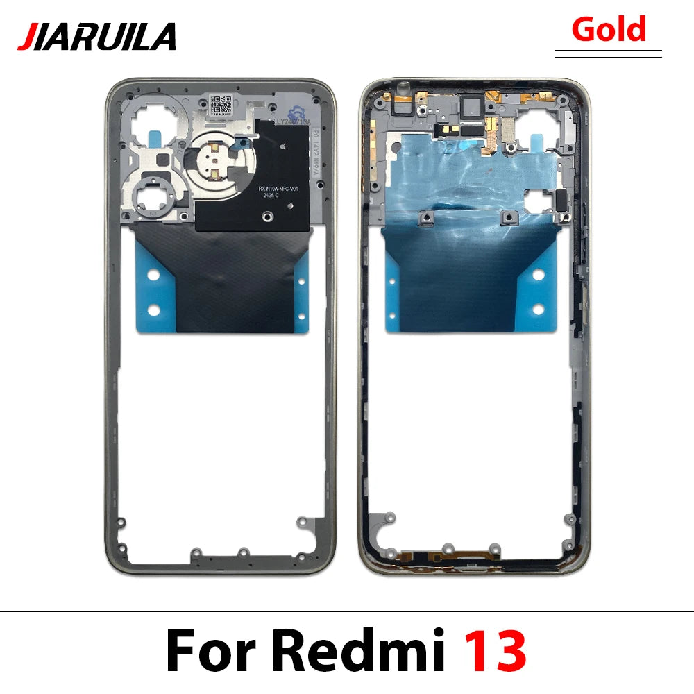 New Middle Frame For Xiaomi Redmi 12 13 13C 14C 4G 5G Door Housing Bezel Repair Parts Xiaomi  Xiao mi phone repair parts