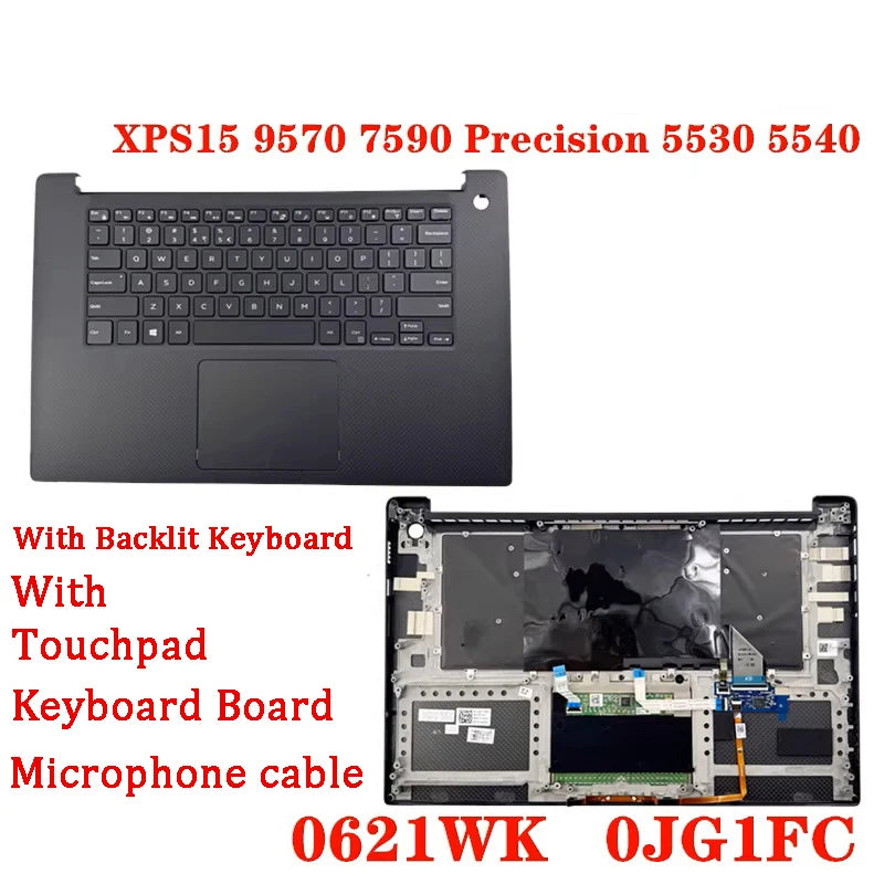 NEW ORIGINAL Laptop Top Case/LCD Back Cover Case Bottom Case for DELL XPS 15 9570 7590 Precision 5530 5540 0621WK 0JG1FC Dell laptop repair parts