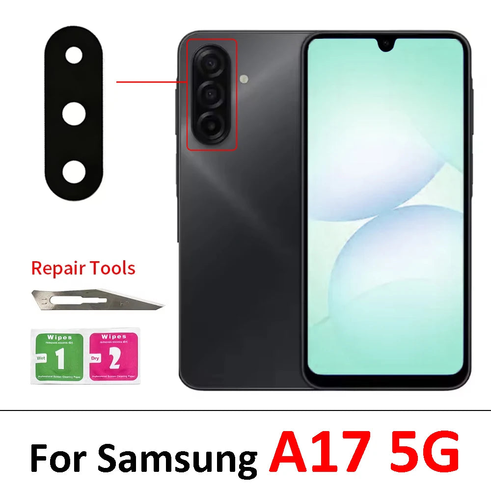 Rear Back Camera Glass Lens For Samsung A06 A16 A26 A36 A56 A07 A17 4G 5G Camera Glass With Glue Adhesive Samsung phone repair parts