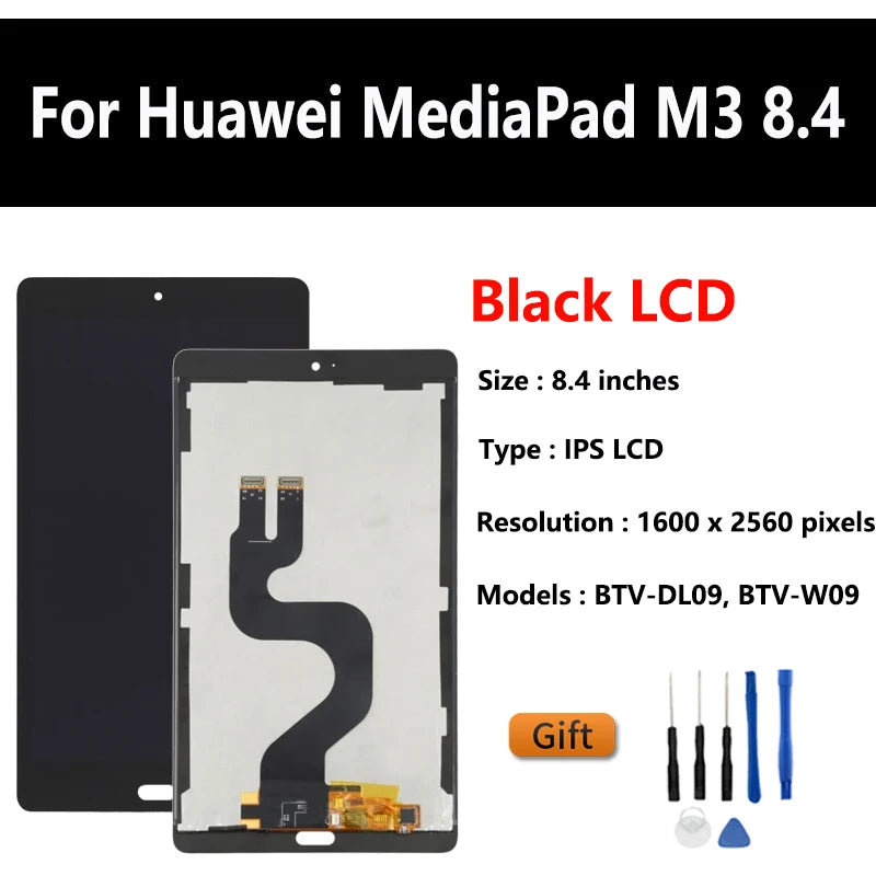 New LCD For Huawei Mediapad M3 / M3 Lite CPN-W09 CPN-AL00 CPN-L09 Bach-L09 Bach-W09 LCD Display Touch Screen Digitizer Assembly Tablet repair parts