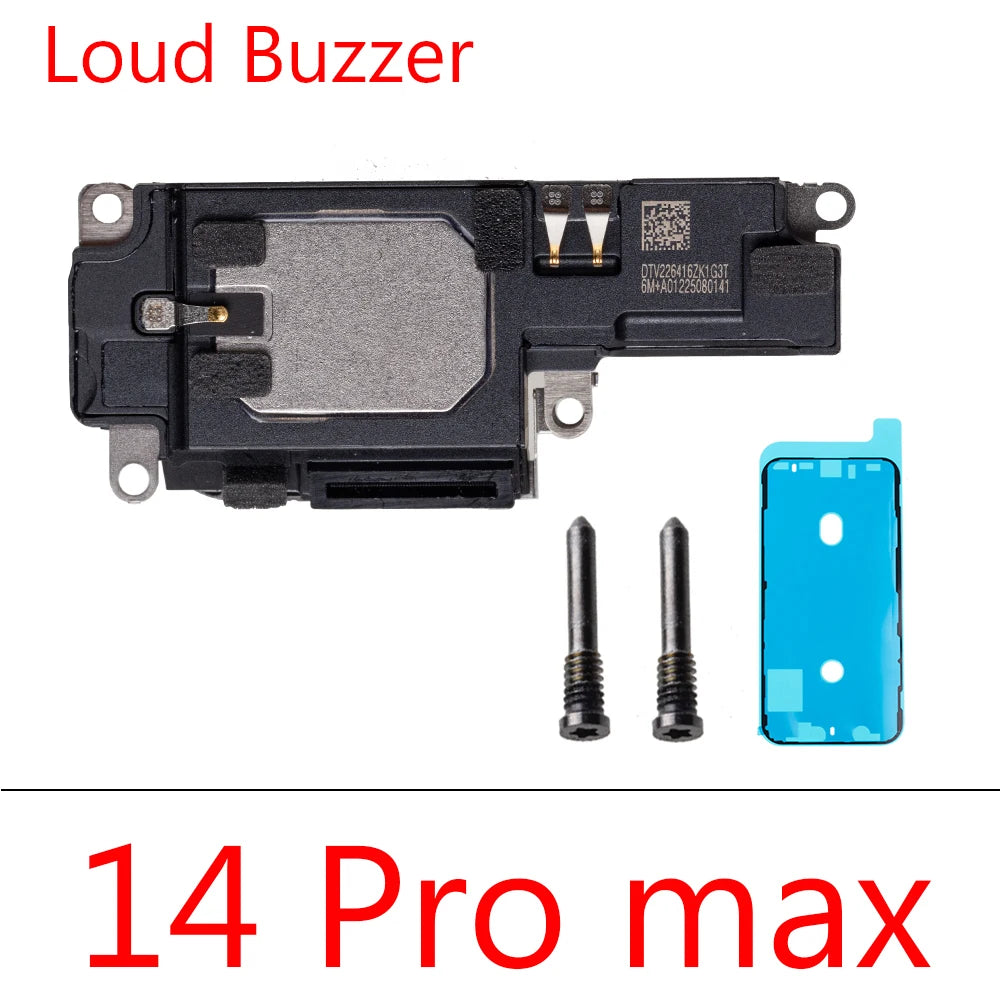 1pcs Ringer Bottom Buzzer Loud Speaker with earpiece  For iPhone  14 15 Pro Max  Plus Replacement Parts iPhone phone repair parts