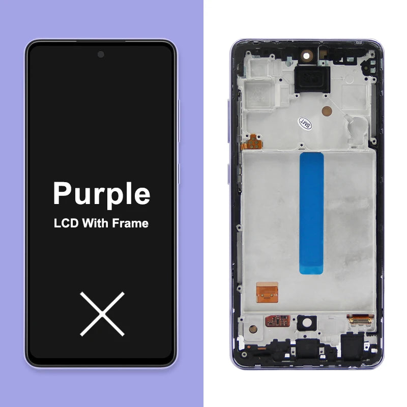 A52s 5G Display Screen for Samsung Galaxy A52s 5G A528 A528B A528B/DS Lcd Display Digital Touch Screen with Frame Replacement Samsung phone repair parts