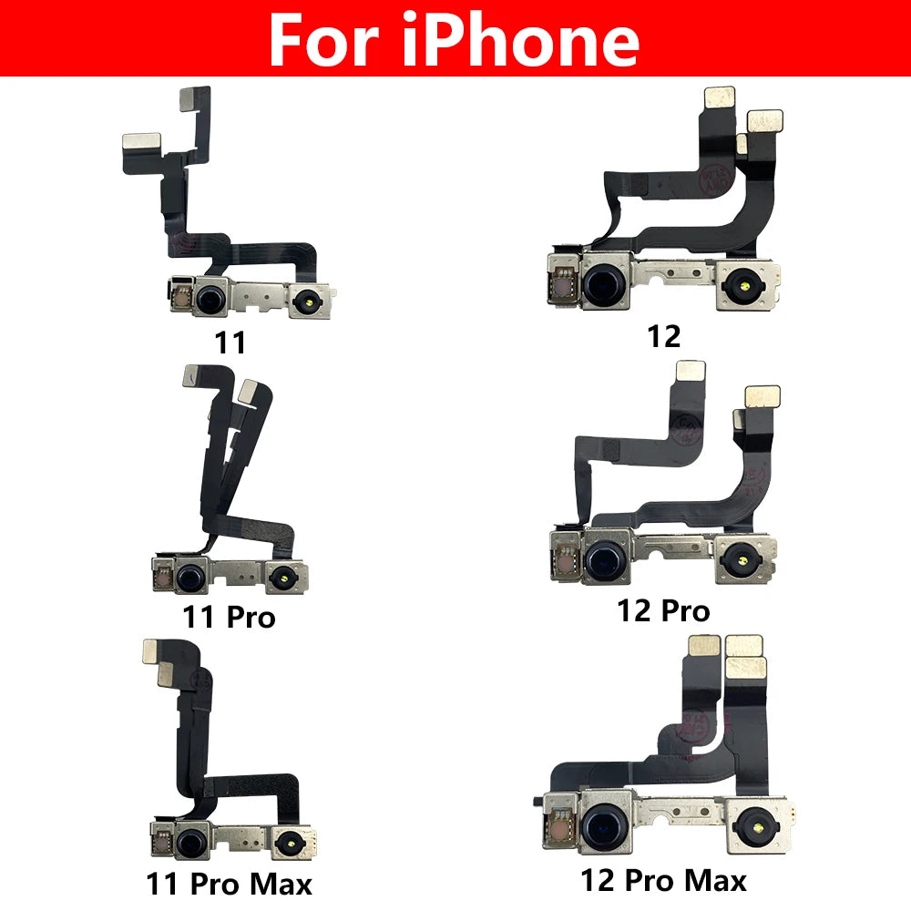 New Front Camera For IPhone 11 12 13 14 15 Pro Max Plus Mini Front Camera Flex Cable iPhone phone repair parts