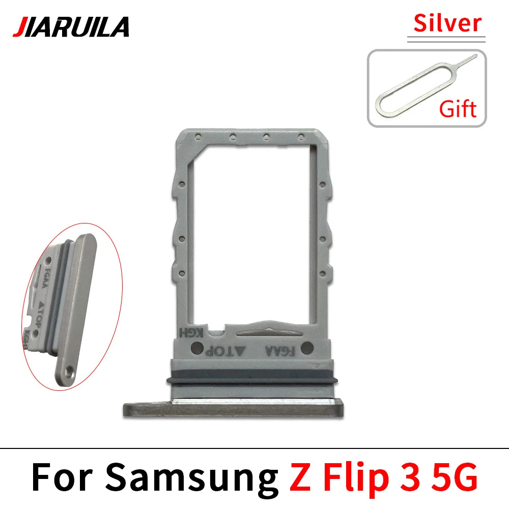 10Pcs/Lot, New For Samsung Z Flip 2 3 4 5 6 5G F711 F721 F731 F741 SIM Card Tray Slot Holder Adapter Accessories Samsung phone repair parts