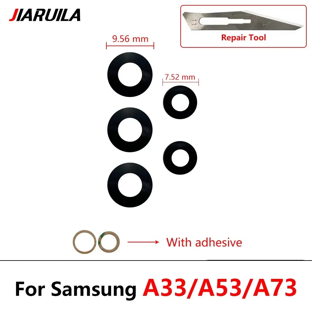 New Camera Glass For Samsung A22 A32 A42 A52 A72 A82 A33 A53 A73 4G 5G Rear Back Camera glass Lens With Glue Adhesive Samsung phone repair parts