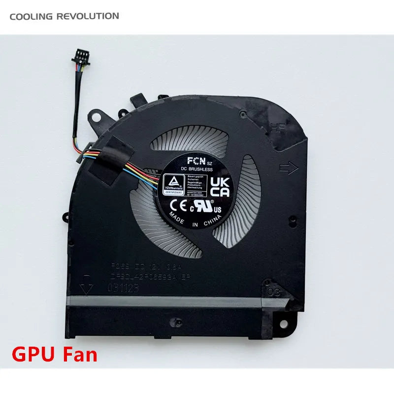 New Laptop CPU GPU Cooling Fan For Gigabyte Gaming Aorus X5LF 15 BSF BKF 9KF 9MF FQ6S FQ6R DC 12V 0.6A DFSCL42P0/16593A 4pin Gigabyte laptop repair parts