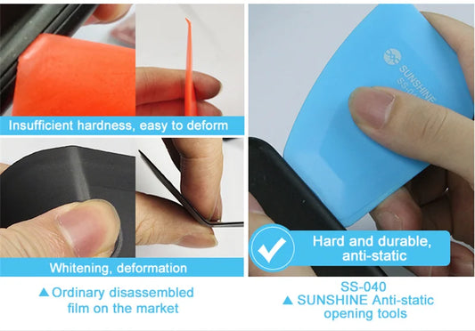 SUNSHINE SS-040 Anti-static Opening Tools for Mobile Phone Repair ESD LCD Screen Middle Frame Battery Disassemble Card Professional Repair Tools