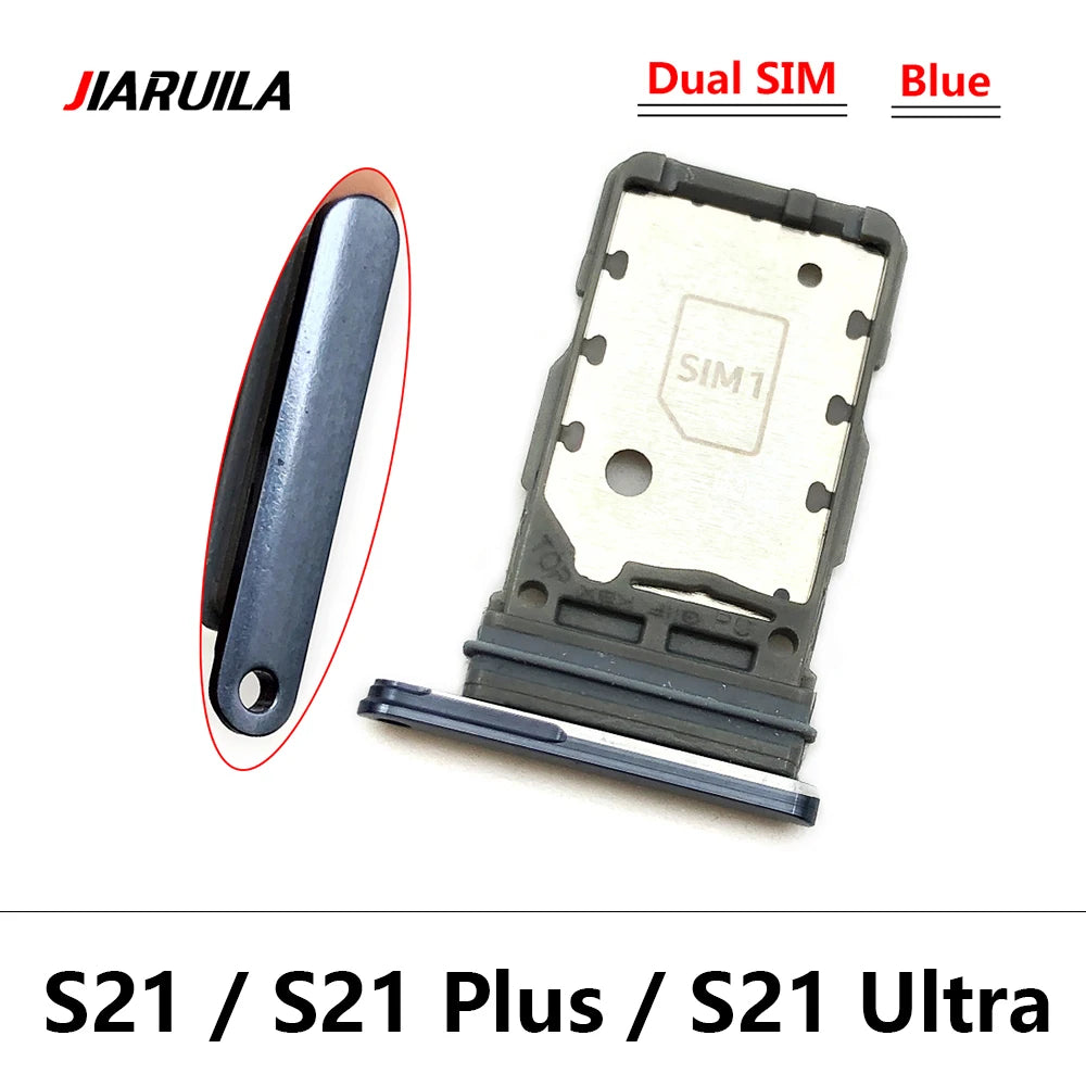 New For Samsung S21 S20 Plus Ultra Fe Dual SIM Card Slot SD Card Tray Holder Adapter Replacement Spare Parts Samsung phone repair parts