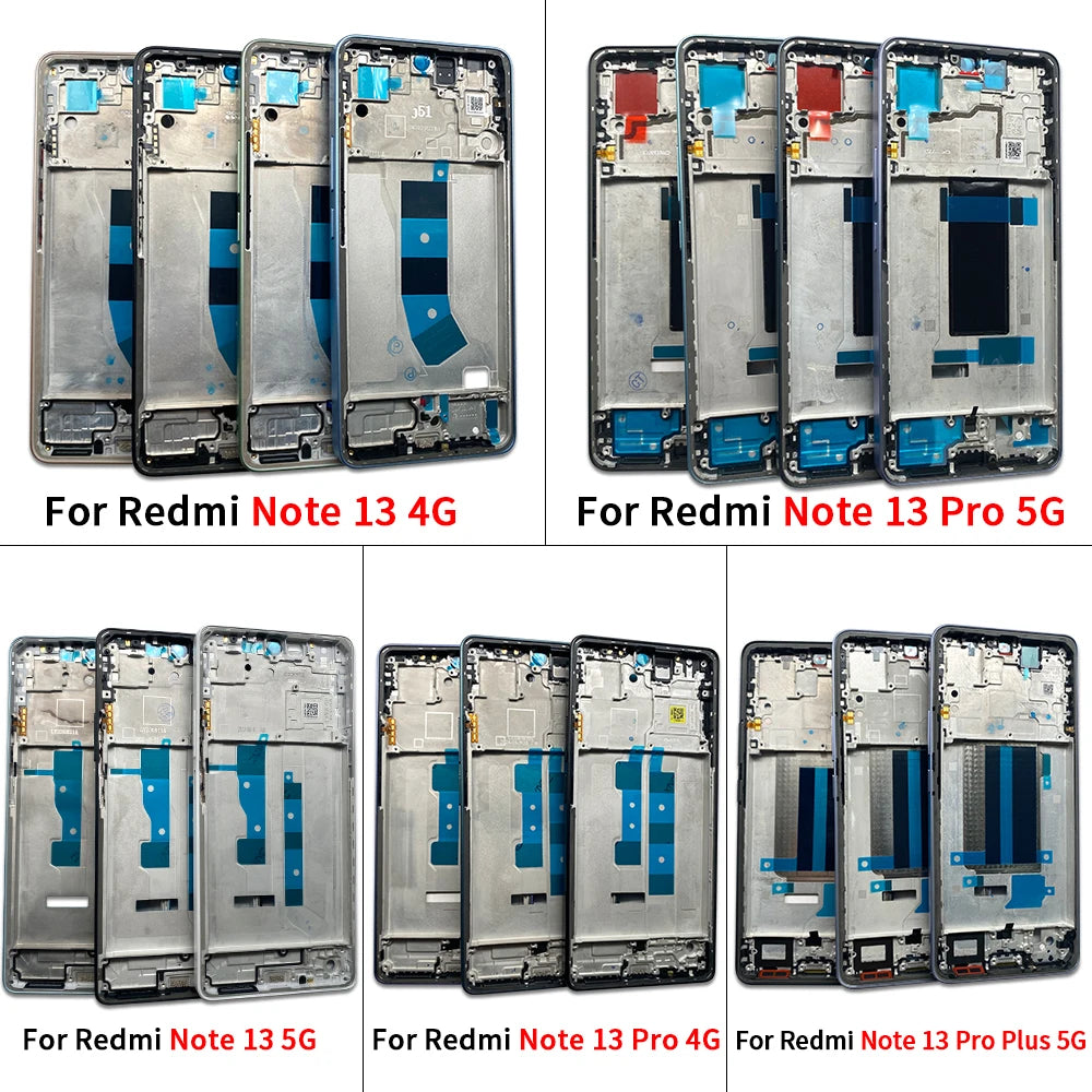 New For Xiaomi Redmi Note 13 Pro Plus 4G 5G Front Housing LCD Frame Screen Bezel Holder Xiaomi  Xiao mi phone repair parts