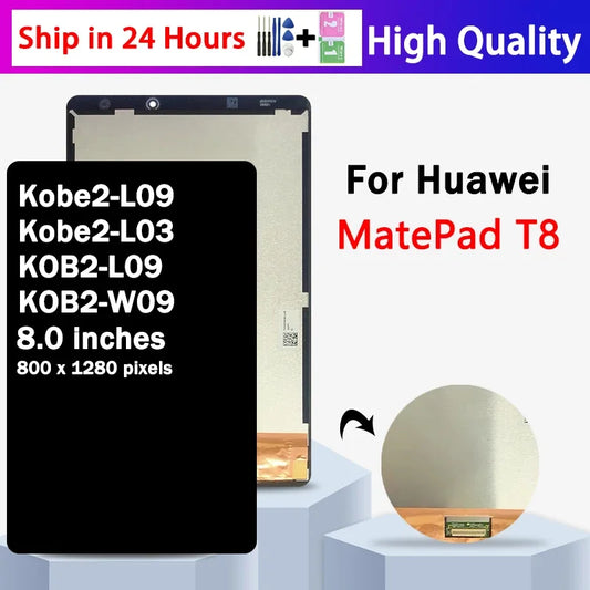 KOB2-W09 KOB2-L09 BZD-AL00 Premium Lcd For Huawei MatePad T8 T 8 8.0 LCD Display Touch Screen Digitizer Assembly Tablet repair parts