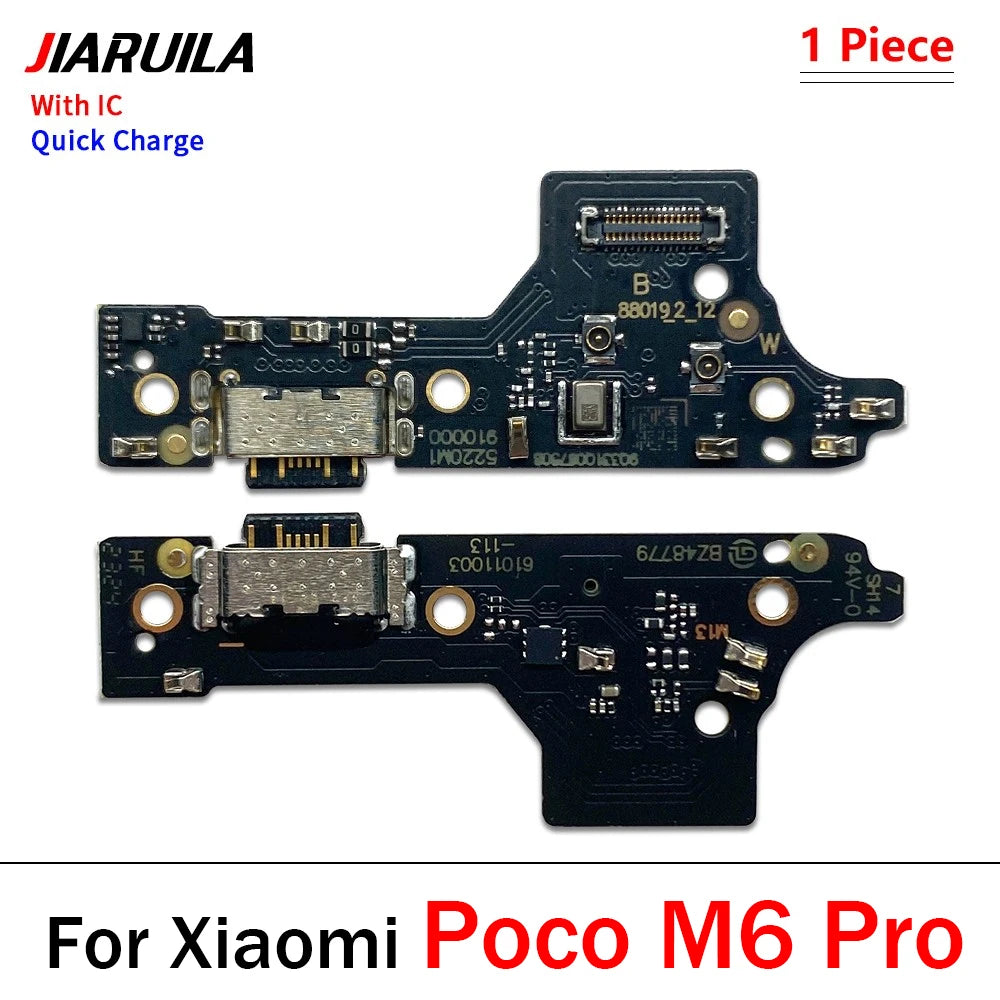 Dock Connector Micro USB Charger Charging Port Flex Cable Microphone Board For Xiaomi Poco X6 X7 M6 F6 F7 Pro 4G 5G  Xiaomi  Xiao mi phone repair parts