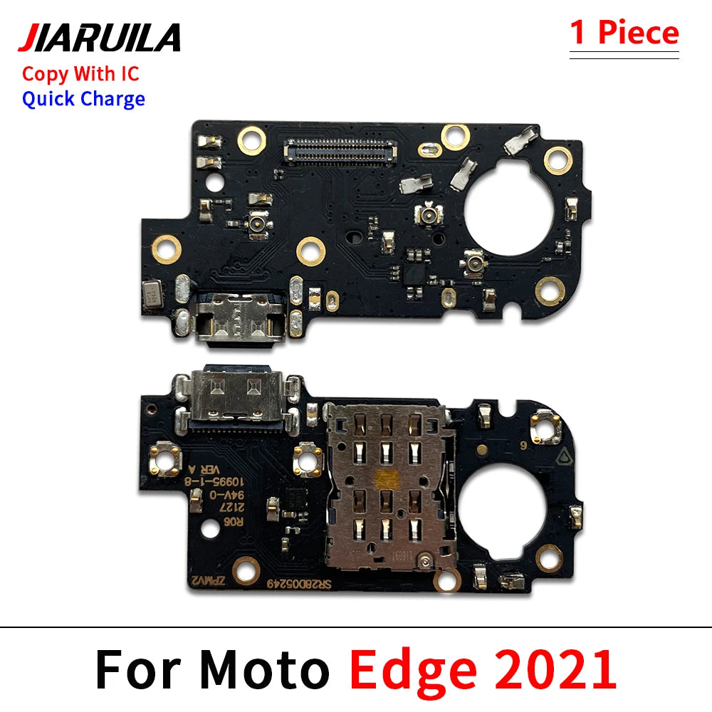 10Pcs, USB Charge Port Dock Connector Charging Board Flex Cable For Moto Edge 20 Lite S 40 30 50 Neo Fusion Ultra Plus Pro 2021 Motorola phone repair parts