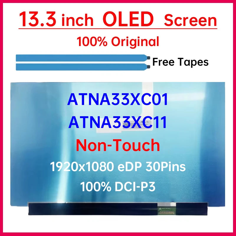 13.3" Laptop LCD OLED Screen ATNA33XC01-0 ATNA33XC11 ATNA33XC11-0 For ASUS UX325 UX325E UM325 UM325U UM325S Display Matrix Panel ASUS laptop repair parts