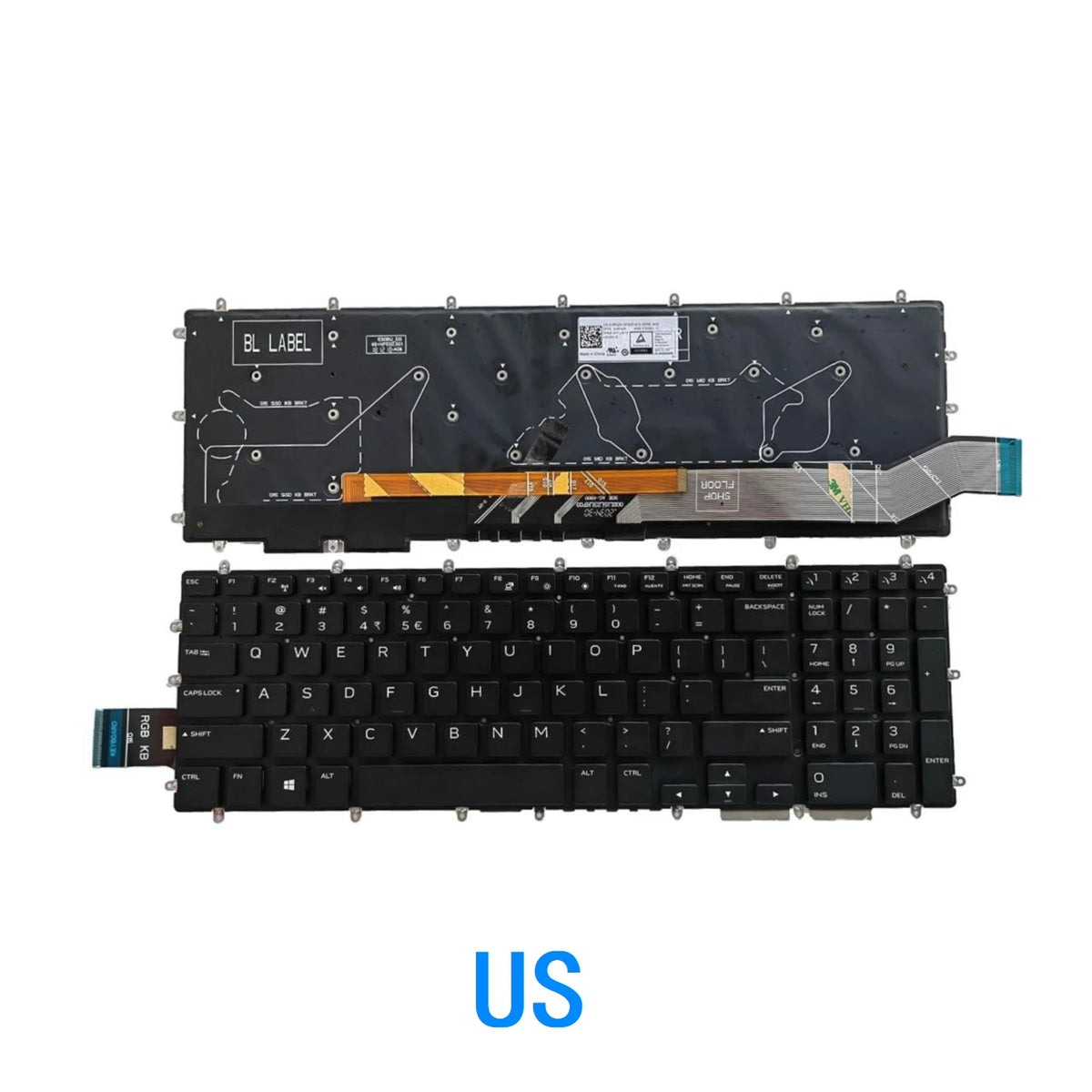 New US Korean Laptop Backlit Keyboard For Dell Alienware M15 R1 M17 R1 2019 P79F 06F8R5-KOR DELL  laptop repair parts