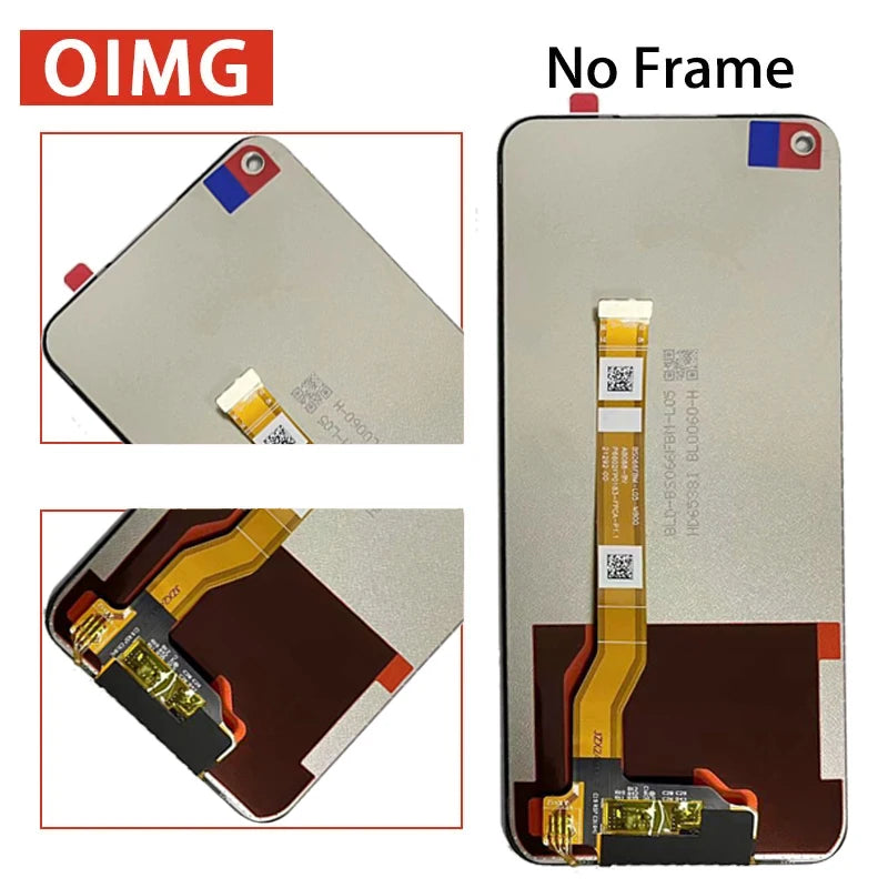 6.6''Screen For OPPO Realme 8i LCD Display WIth Frame 10 Touch Screen Digitizer Assembly  For Realme8i RMX3151 LCD Replacement Oppo phone repair parts Realme phone repair parts