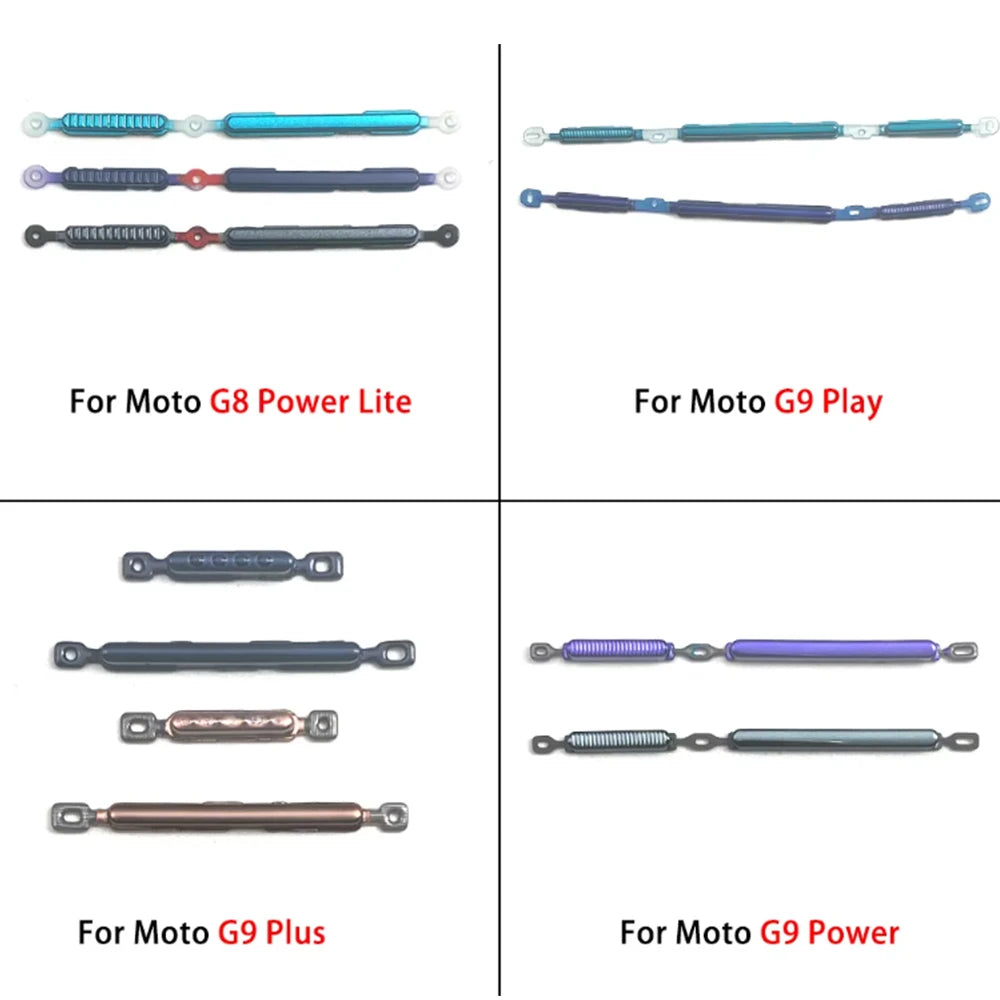 10Pcs, Power Button + Volume Side Button Key For Motorola Moto G6 G7 G8 G9 Plus Play Power Lite Replacement Parts Motorola phone repair parts