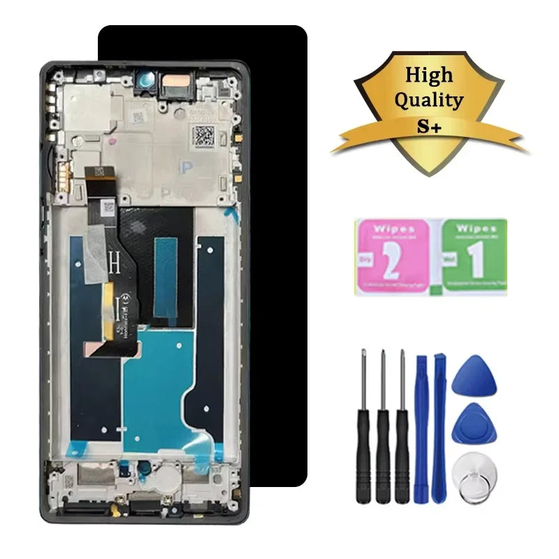 6.7'' P-OLED Edge50Fusion Display For Motorola Moto Edge 50 Fusion LCD Display Touch Screen Digitizer Assembly With Fingerprint Motorola phone repair parts