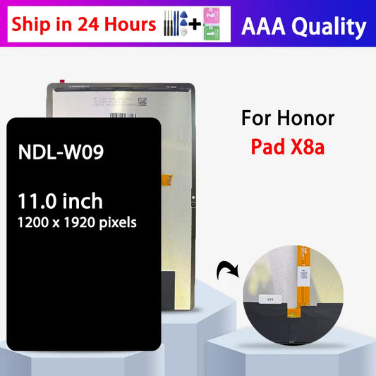 11.0"New For Huawei Honor Pad X8a LCD Display Touch Screen Digitizer Assembly For Honor Pad X8A NDL-W09 Display Tablet repair parts