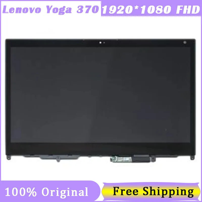 13.3'' For Lenovo Thinkpad Yoga 370 LCD Display Touch Panel Screen Digitizer Assembly with Frame 1920*1080 FHD 30 Pin Lenovo laptop repair parts