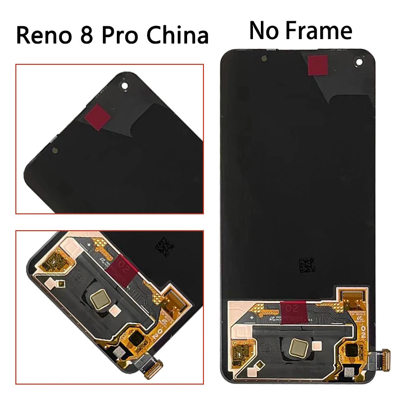 AMOLED For Oppo Reno8 Pro 5G CPH2357 LCD Reno 8 Pro (China) PGAM10 Display Touch Screen For Reno 8Pro+ Plus PFZM10  Oppo phone repair parts