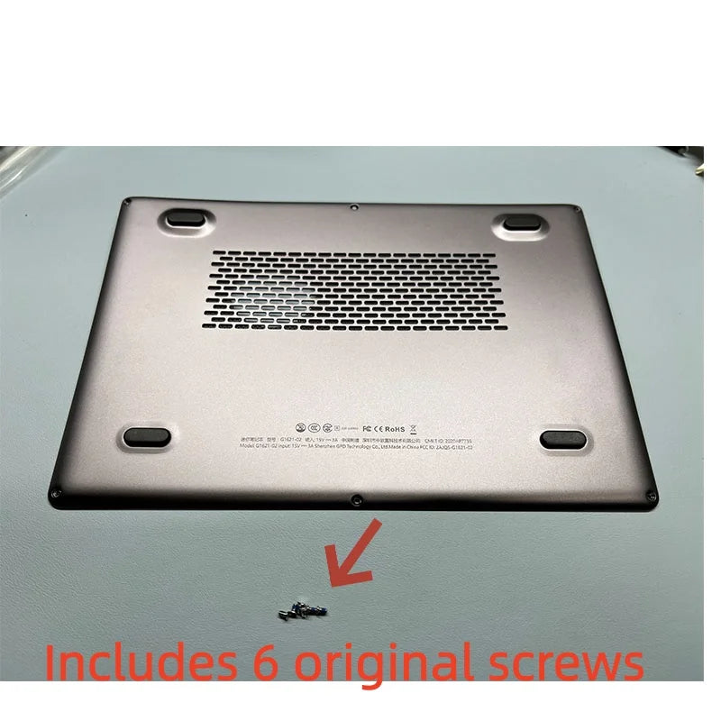Genuine GPD Pocket3 bottom case, includes 6  screws. Game console repair parts
