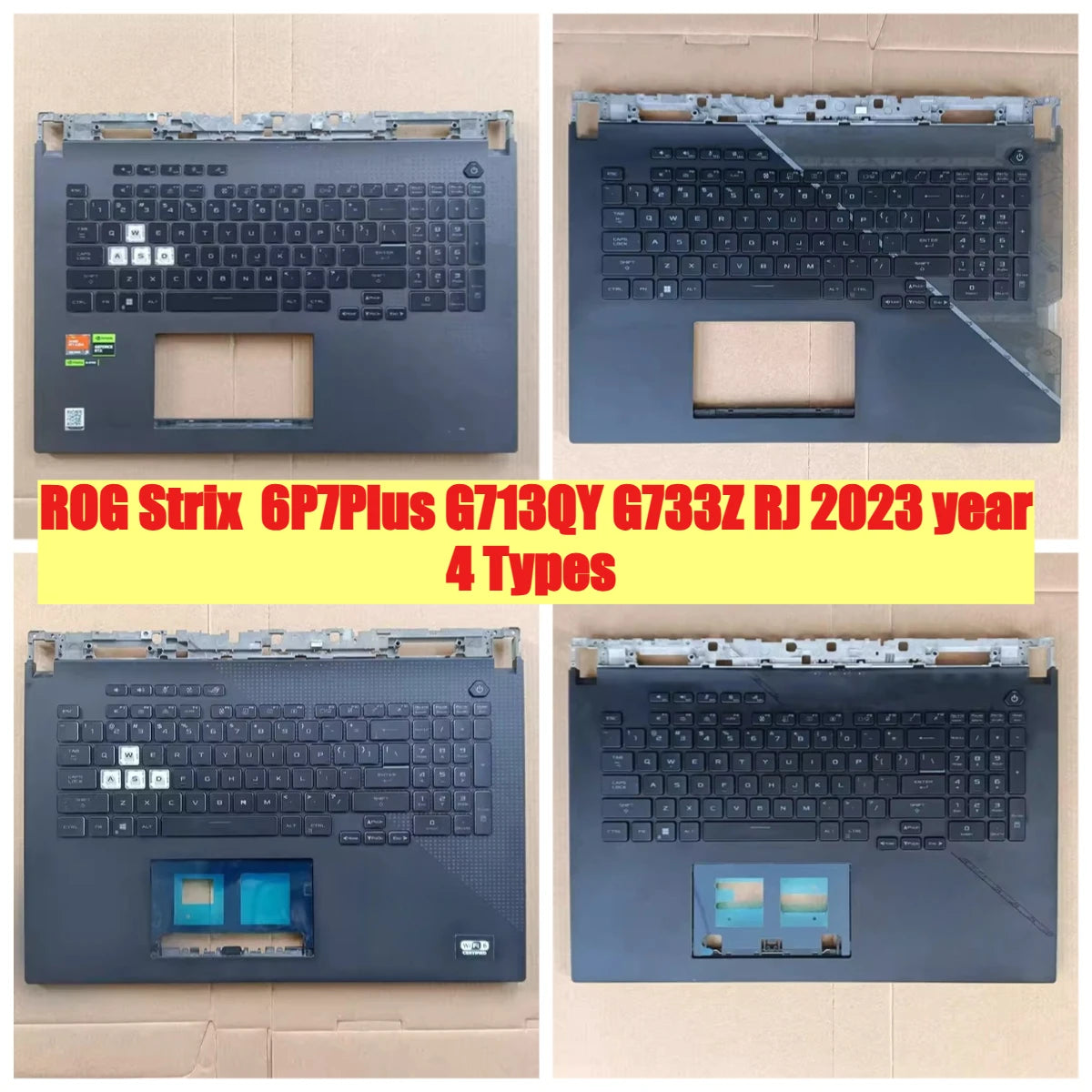 Upper keyboard case for Asus ROG Strix  6P7Plus G713QY G733Z RJ 2023 year palrest topcase keyboard C case shell Asus laptop repair parts