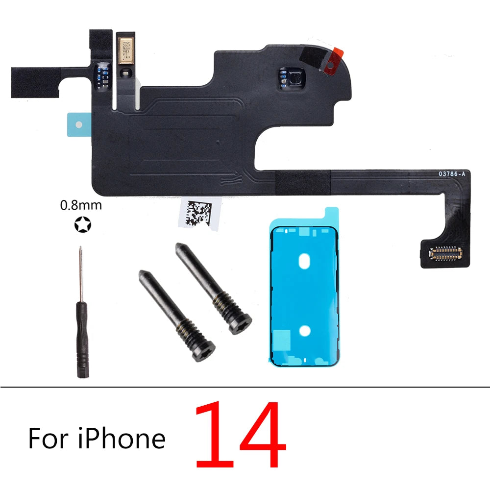 Earpiece Light Sensor Proximity Flex Cable for iPhone 16 Plus 15 ProMax No Speaker Sensor Ribbon iPhone phone repair parts