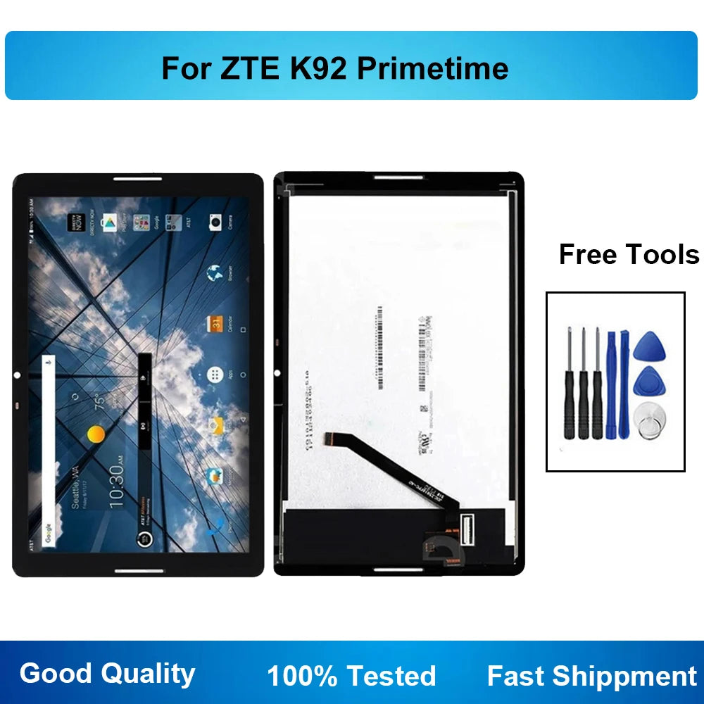For ZTE K92 Primetime LCD Display Touch Screen Digitizer Full Assembly Replacement Tablet repair parts