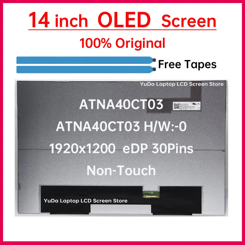 14 Inch OLED LCD Screen ATNA40CT03 ATNA40CT03-0 For Lenovo IdeaPad Slim 5 14ARP10 14AHP10 14AKP10 14IRH10/R Display Matrix Panel Lenovo laptop repair parts