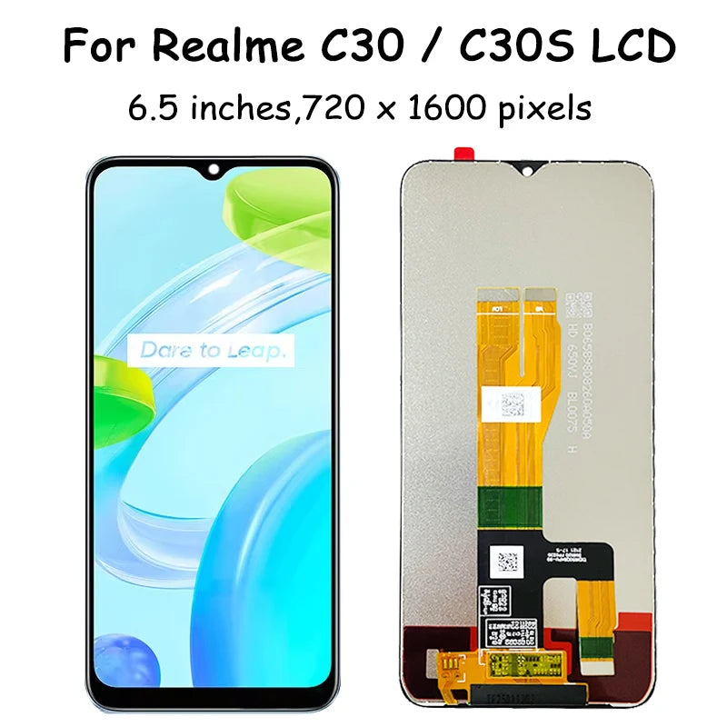 6.5" Screen For OPPO Realme C30 LCD RMX3581 RMX3623 Display Touch Screen For Realme C30s  LCD RMX3690 Screen Replacement Realme phone repair parts  Oppo phone repair parts
