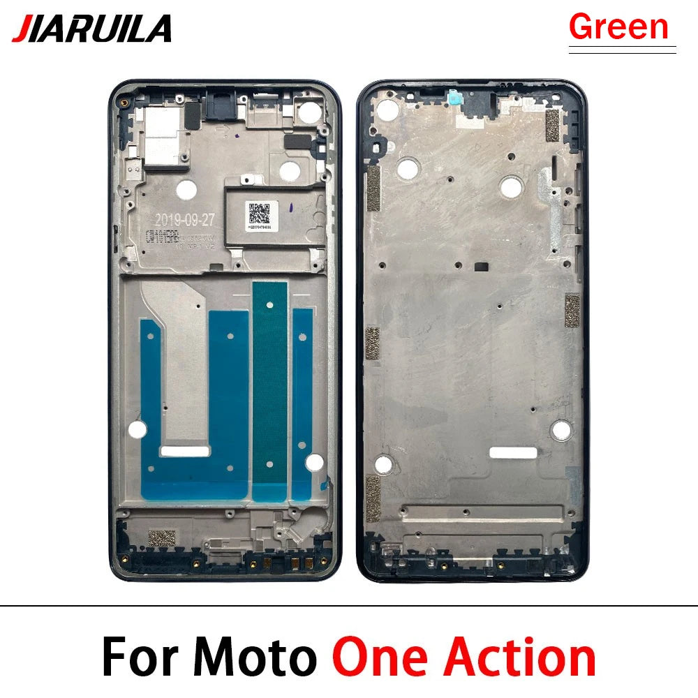 New For Motorola Moto One Action Visoin Fusion Plus Hyper Macro Front Housing LCD Display Bezel Middle Frame Motorola phone repair parts