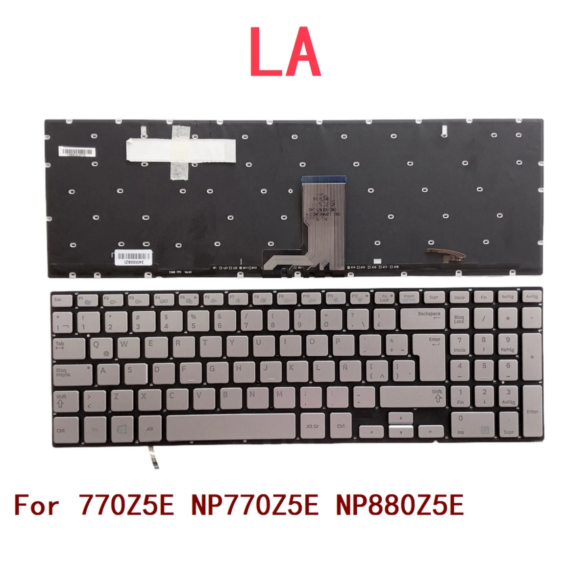 New Latin Laptop Backlit Keyboard For Samsung 770Z5E NP770Z5E NP880Z5E Notebook PC Replacement SAMSUNG laptop repair parts
