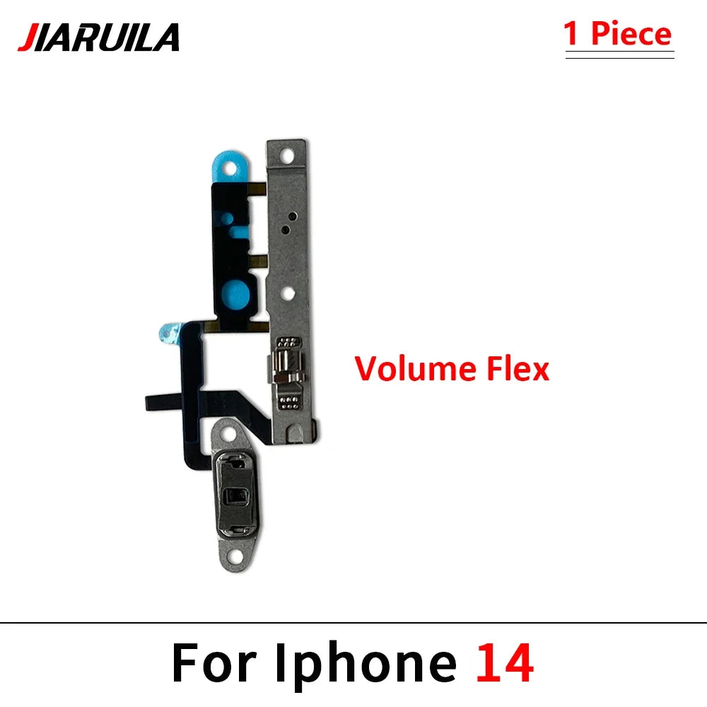 Power On Off Flex For IPhone 13 14 15 Pro Max Plus Mini Volume Up Down Side Button Key Ribbon Flex Cable With Metal iPhone phone repair parts