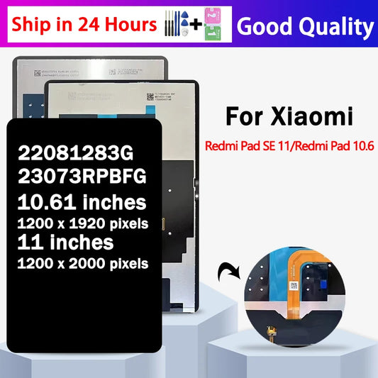 23073RPBFC 22081283G Premium Lcd For Xiaomi Redmi Pad SE 11 LCD Display Touch Screen Digitizer For Redmi Pad 10.61 Display Xiaomi phone repair parts
