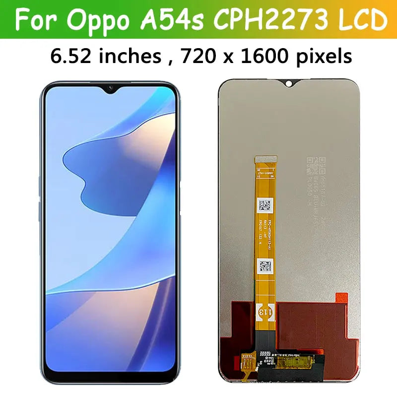 6.52"High Quality For Oppo A54s LCD CPH2273 DIsplay With Frame Digitizer Assembly For Oppo A54S LCD Replacement Repair Parts Oppo phone repair parts Realme phone repair parts
