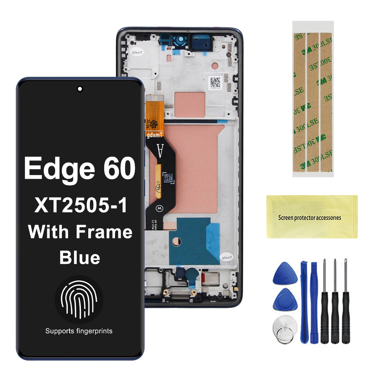 Amoled For Motorola Edge 60 LCD Display Touch Panel Digitizer Assembly Replacement LCD With Frame XT2505-1, XT2505-4 LCD Screen Motorola phone repair parts